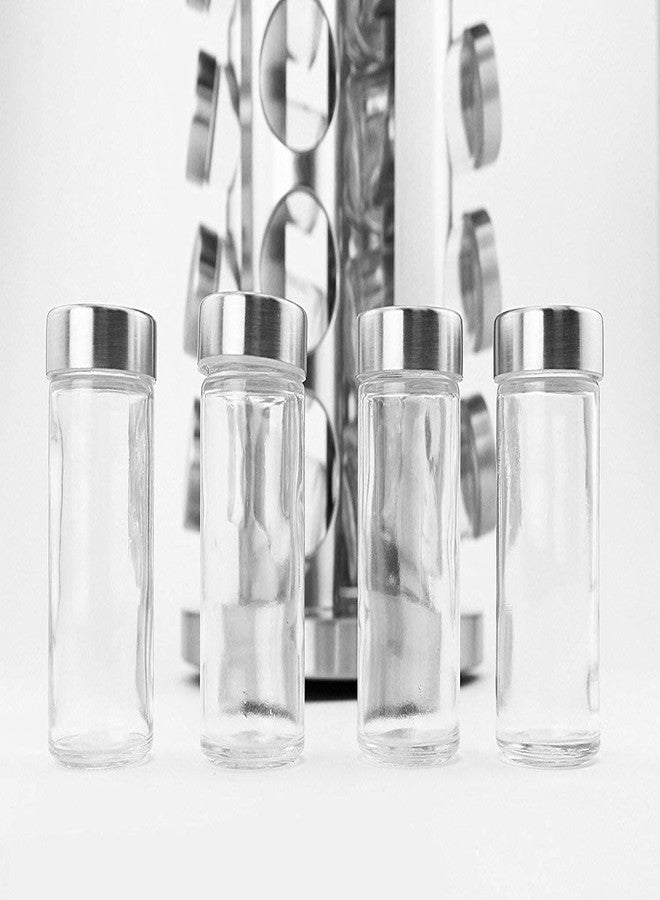 Olpad برج توابل دوار من أولباد | رف توابل دائري | مجموعة من 12 برطمان توابل | تنظيم تخزين التوابل | رف ماسالا قياسي من الفولاذ المقاوم للصدأ - Image 5